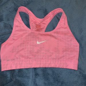 Pink Nike sports bra
